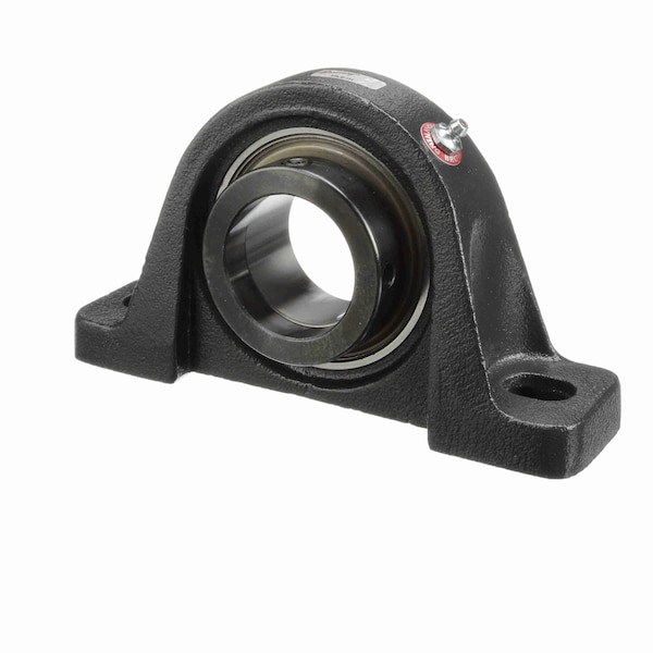 Mounted Cast Iron Two Bolt Low Base Pillow Block Ball Bearing, 52100 Bearing Steel, Eccentric Lock